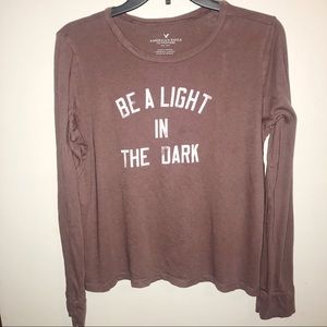 4 For $20 Long Sleeves ,”AEO,” Mauve T-shirt